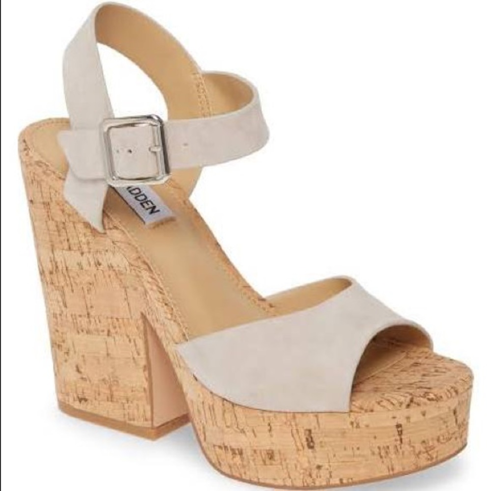 Steve Madden Jess Cork Platform Heels